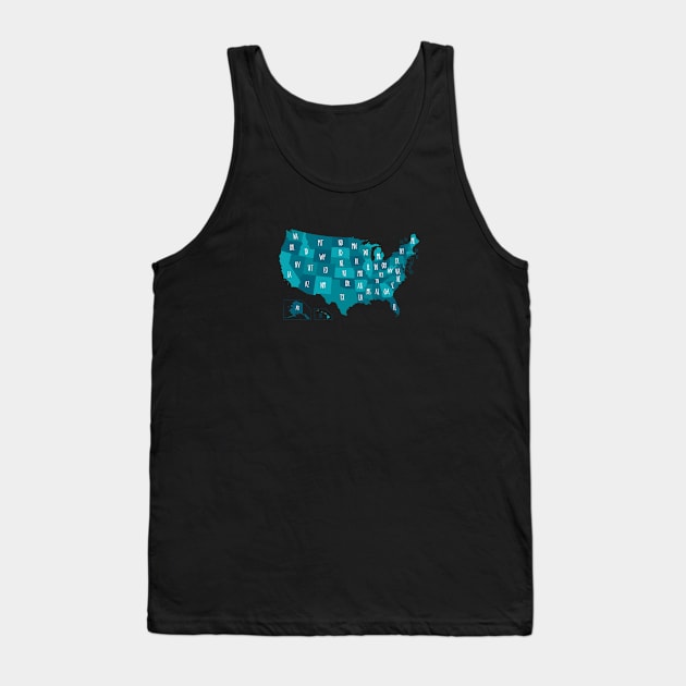 USA Map Tank Top by TambuStore